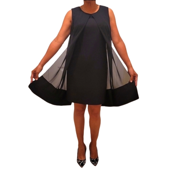Women's BLACK DRESS / COCKTAIL OVERLAY by S.L Fashion - Picture 3 of 13